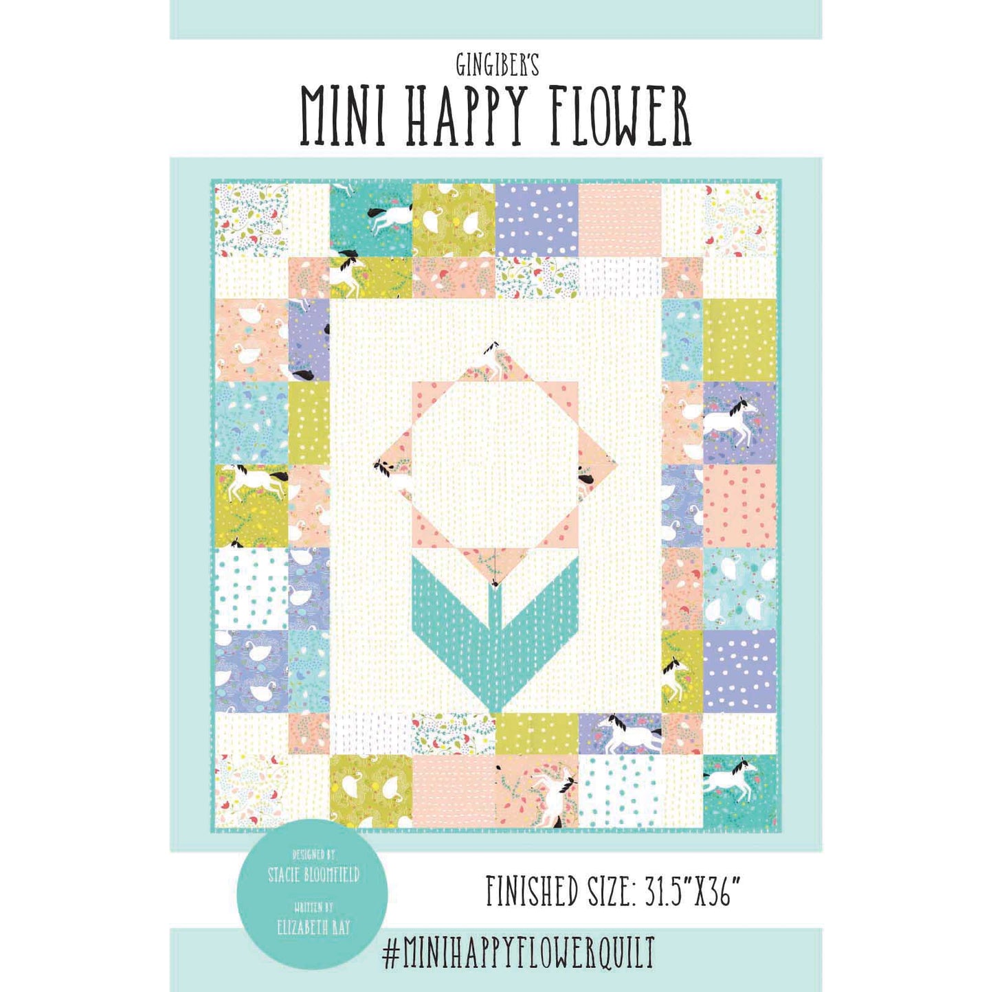 Mini Happy Flower Quilt Pattern - PDF