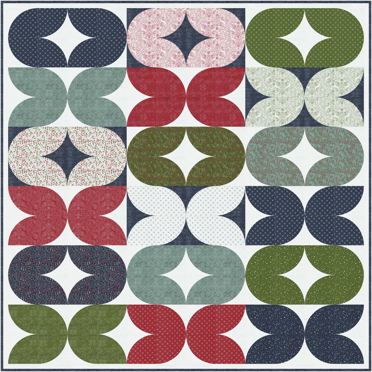 Mod Mistletoe Quilt Pattern