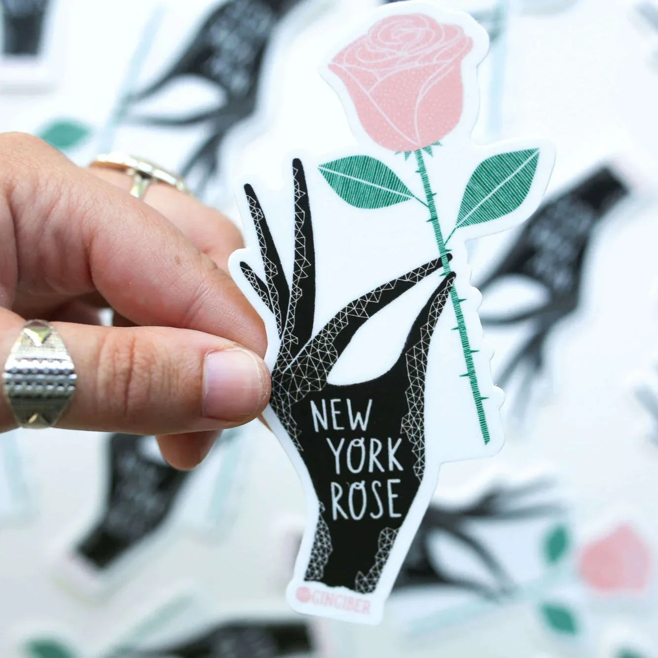 New York State Flower Sticker - Gingiber
