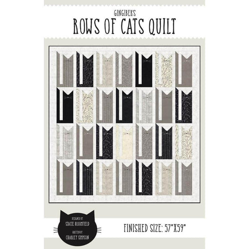 Rows of Cats Quilt Pattern - PDF - Gingiber