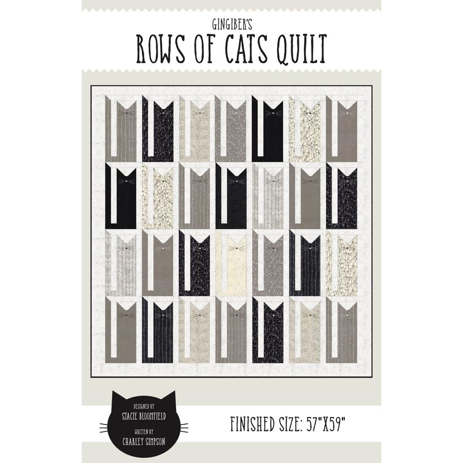 Rows of Cats Quilt Pattern - PDF
