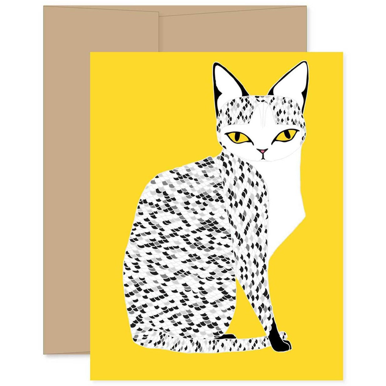 Yellow Mau Cat Card Gingiber