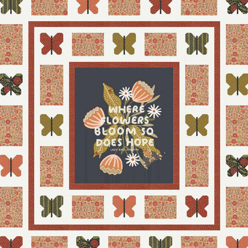Happiness is a Butterfly Quilt Pattern - PDF - Gingiber